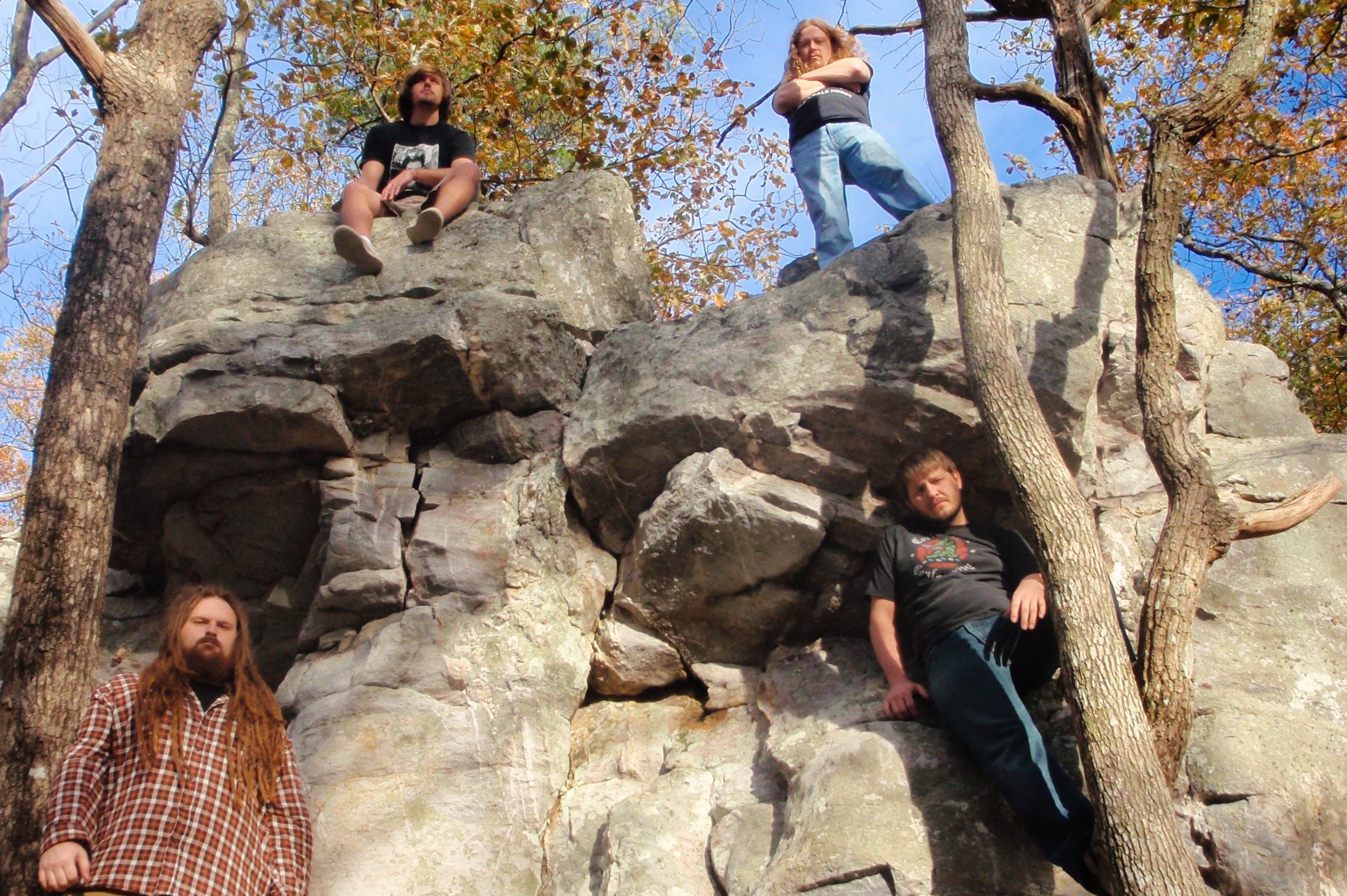 Smoking Spore band picture taken in the Talladega Mountains outside Atlanta 11/10/2010.